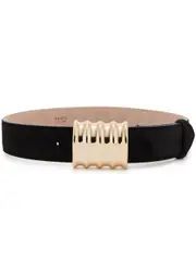 Khaite Julius Suede Belt - Black 75 (UK8/ S)
