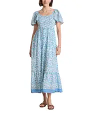 Vineyard Vines Ellen Flutter Sleeve Maxi Dress