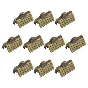 100Pcs Ribbon Crimp Clamp Ends 10mm Cord End Clasp for DIY Craft Bronze Tone