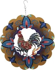 BEBEMOKO Courtyard Windmill Chicken Wind Chime Rooster Kitchen Decor Hanging Chicken Decor Hanging Wind Spinner Patio Chime Garden Chime Rooster Hanging Decor Garden Pendant Stainless Steel