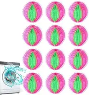 Pet Hair Remover for Laundry | Pet Cat Lint Catcher Dryer Balls - Portable 12x Washing Machine Lint Catcher Tool for School, Dorm, Hotel, School