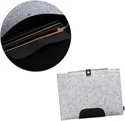OHPHCALL Document Organizer Bag Fireproof Felt Folder Large Capacity Button Closure for Office School Travel
