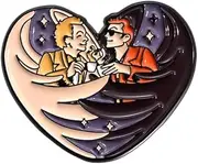 [Pinstant] Good Omens Aziraphale Crowley Wings Angel Demon Coffee Mugs Ineffable TV Show 1.25" Enamel Pin Badge, 1.25 Inches, Enamel, enamel