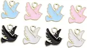LABRIMP DIY Jewelry Making Kit 50pcs Pigeon Pendant Charms for Necklace Bracelet Set