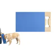 Wooden Dog Nail Scratch Board Pet Paw Nail File Pad for Grinding Safety Nail Trimmer Trainer-Blue