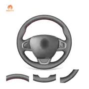 DIY Artificial Leather Steering Wheel Cover for Renault Clio 4 IV Kaptur Captur