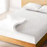 Giselle Bedding 5cm Thick Single Mattress Topper, Bed Egg Crate Foam Mattresses Toppers Protector Cool Cover Sleeping Mat Home Bedroom, High Density Anti Bacterial White