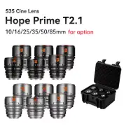 7artisans 10 16 25 50 85mm S35 Hope Prime T2.1 Cine Lens for RF CRF Rp R9 Camera