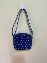 在飛比找Yahoo!奇摩拍賣優惠-「 二手包 」 a la sha 皮革斜背包（藍）94