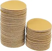 Angoily Velvet Backed Sandpaper Pads 100pcs Grit Sanding Paper Discs Round Sandpapers for Metal Polishing Diy Sanding Sheets