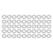 Seamless Split Ring Swivel Knot Lure Tools for Heavy Duty Fishing (Pack of 50)
