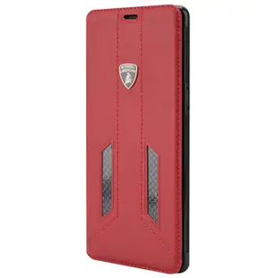 Lamborghini 藍寶堅尼 翻蓋式卡片收納手機殼 LB-TPUFCNOTE8-HUD6