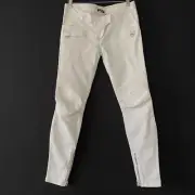 BALMAIN Biker New With Tags White Jeans size 40