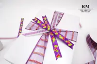 在飛比找松果購物優惠-<特惠套組> 紫粉色聖誕印刷套組 緞帶套組 禮盒包裝 蝴蝶結