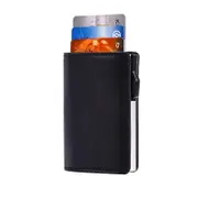 Crazy Horse Rfid Blocking Card Holder - Pu Leather