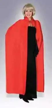 56" RED SATIN POLYESTER CAPE DEVIL VAMPIRE MAGICIAN HALLOWEEN COSTUME ACCESSORY