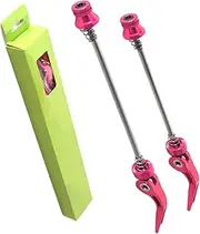 Quick Release Axle Skewer,Front Rear Bicycles Axle Skewer Parts Set - Heavy Duty Aluminum Alloy Wheel Hub Lever Set for Road Bike