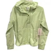 Athleta S Small Unstoppable Fleece Lined Half Zip Sweatshirt New Tags Mint Green