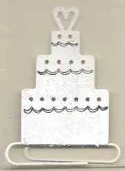 TALL WEDDING CAKE JUMBO PAPER CLIP Romance Scrapbooking Card Making Stamping