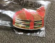 Big Mac Wrapped In Red Bow McDonalds Pin 1” NIP M3