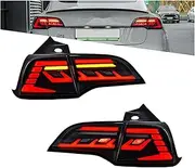 LED Tinted Tail Lights Sequential Rear Lamps，Compatible For Tesla Model 3 / Y 2017-2022