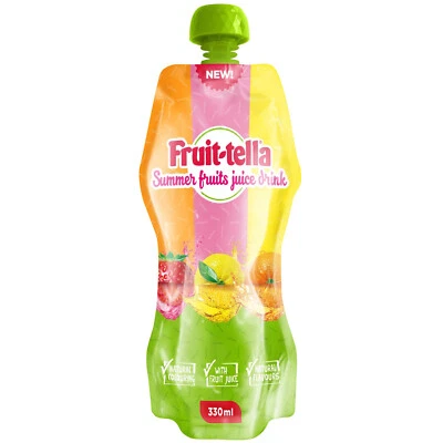 4 x 330ml Fruit-Tella Refreshing Juice Drink Gluten Free - Summer Fruits