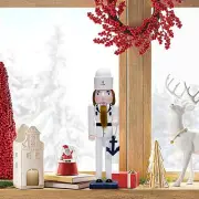 Wooden Nutcracker 15 Inch Navy Desktop Ornament Christmas Decoration advantage