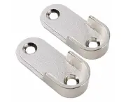 2Pcs-Flange Seat Closet Rods Clothesline Rods Closet Accessories Clothes Rod Holder Hardware Base