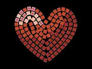 Mosaic Craft Set, DIY, Creative Set, Simple Mosaic Heart, 20 x 15 cm