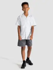 Short Sleeve Layback School Shirt - White 12