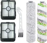 Vacuum Filter Brush Roller Set Compatible with for Bissell CrossWave Cordless Max 2554 2590 2593 2596 2554A 25542 25548 2539 2554 2590 2596 2596B 2596M Vacuum Cleaner - 1618641 & 1608684