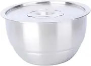 BEBEMOKO 1Pc Stainless Steel Stew Bowl with Lid Food Container for Steaming Eggs Rice Soup Safe Design for Home Cooking Meal