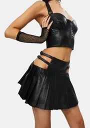 [Club Exx] Night Craze Pleated Mini Skirt