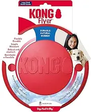 KONG - Flyer - Durable Rubber Flying Disc Dog Toy - for Large Dogs