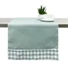 Handmade Sage Green Checked Border Table Runner – Available in 2 Sizes