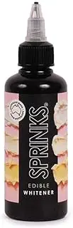Sprinks White Food Colouring 100ml Edible Whitener Gel for Cake Decorating Fondant Buttercream Royal Icing Chocolate Confectionery Baking Supplies Concentrated Formula Bright Finish