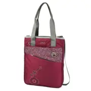 CHALA PAW PRINT CV Venture Zip Around Tote (Burgundy) NWT