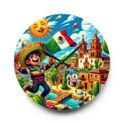Proud Mexican Flag Kid Wall Clock (Acrylic)