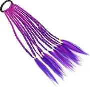 DECOMELODY Boys and Girls Ponytail Wig Braids Realistic Hairpiece for Dress-up Ponytail Extension Braid