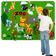 3.5Ft Kids Felt Learning Board Set Interactive Early Education Wall Chart for Toddlers & Children