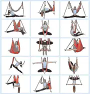 Aerial Yoga Hammock 6 Handles Strap Home Gym Hanging Belt Swing Anti-gravity Aerial Traction Device
