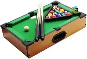 Macro Giant Wooden Tabletop Billiard, Mini Indoor Tabletop Pool Set, Miniature Game, Family Fun Entertainment
