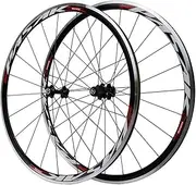Wheelset Double Walled Bike Wheels,Aluminum Alloy V/C Brake Quick Release 700C 30MM Wheelset Road Cycling Rim for 7 8 9 10 11 Speed Road Wheel