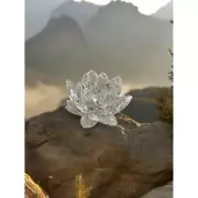 Stunning Swarovski crystal lotus flower candlestick holder in original box