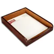 Dacasso A2001 Crocodile Embossed Leather Front-Load Letter Tray