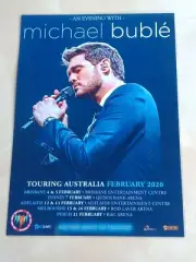 MICHAEL BUBLE - 2020 AUSTRALIA TOUR - LAMINATED PROMO TOUR POSTER - NEW