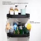 T Black Corner Shower Caddy Aluminium Alloy For Bathroom Toilet Kitchen Dorm Wit