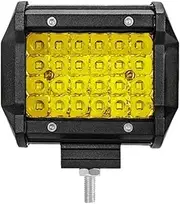 BYBDQKTVEH 4/7 Inch 3000K LED Light Bar/Work Light 12V 24V Spot LED Light Bar Offroad Driving Fog Light for Car Truck Boat ATV 4x4 Work Light(1pc 72w Yellow bar)