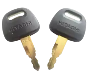 (2) Hitachi ZAX Excavator Heavy Equipment Ignition Keys with Logo 4453488
