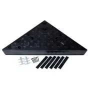 Goof Proof Shower Corner Shower Seat 30" and 24" Tile-Ready Polypropylene Black